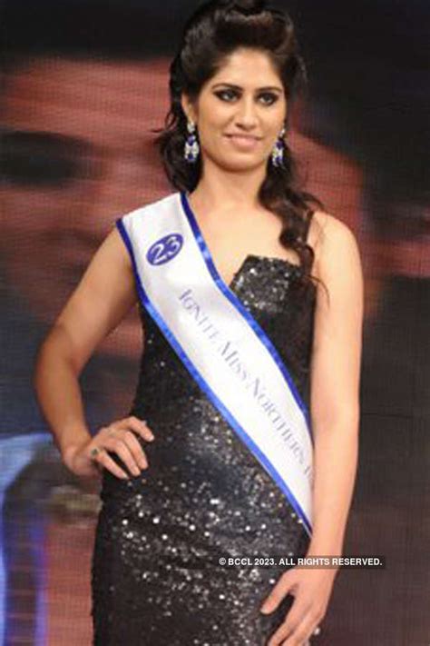 A Contestant At The Ignite Miss Northern India Beauty Pageant Held At