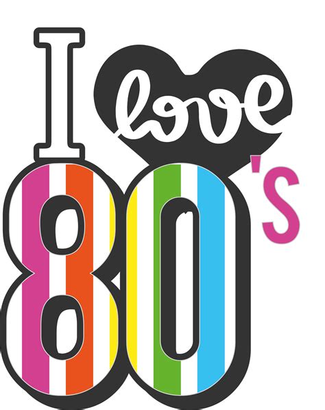 I Love The 80s Retro Wall Sticker Tenstickers