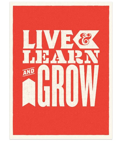 Live And Learn And Grow Type Typography Graphic Quotes Words Typography