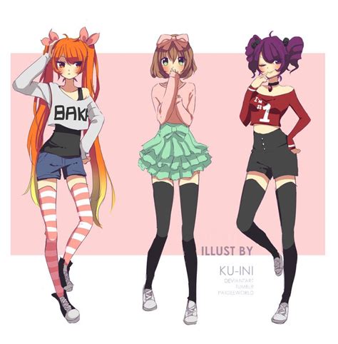Rival Outfits 1 By Ku Ini In 2019 Yandere Simulator Yandere Anime