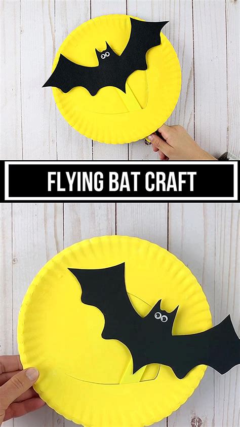 Paper Plate Flying Bat Easy Bat Craft For Preschoolers Kindergartners