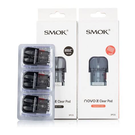 Smok Novo 2 Clear Replacement Pods Pack Of 3 Shisha Vibe