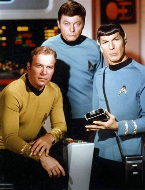 Capt Kirk Dr Mccoy And Cmdr Spock Star Trek Tv Star Trek Cast Star Trek