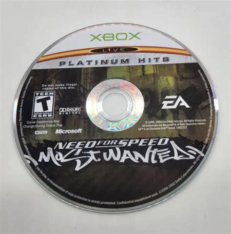 NEED FOR SPEED Most Wanted Platinum Hits Original Xbox 2005 No