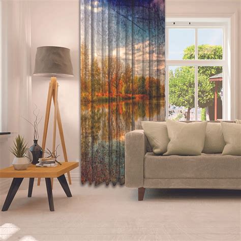 Scenery Printed Curtain Drapes For Living Room Dining Room Etsy