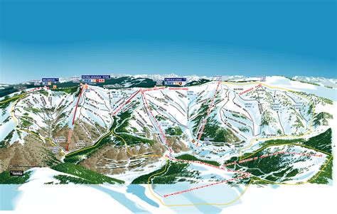 Vail Ski Area Map Front Side Back Bowls And Blue Sky Basin