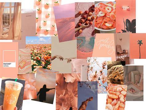Peachy Aesthetic Wallpaper Collage