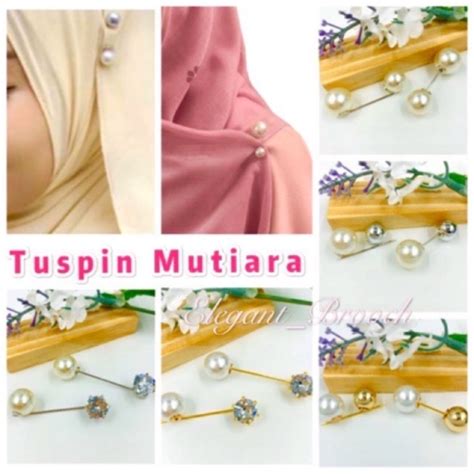 elegant brooch tuspin mutiara brooch hijab pin shawl kerongsang tudung