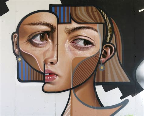 graffiti portraits creatively blend cubism with hyperrealism