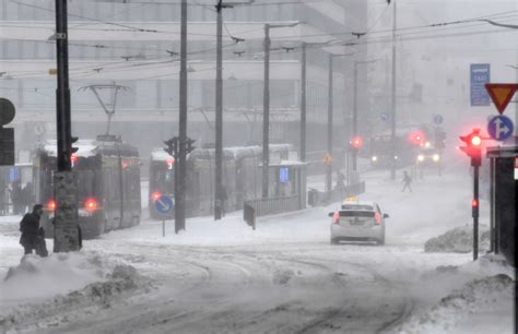 Heavy Snowfall Hits Sweden Finland Icy Temperatures Ahead Ap News