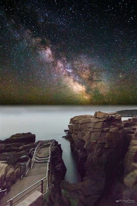 The Milky Way Over Acadias Thunder Hole In Acadia National Park Maine