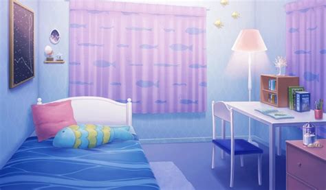 Bedroom background anime dekor rumah desain rumah minimalis terbaru. Wallpaper Anime Room, Bed, Desk, Curtains, Cute - WallpaperMaiden
