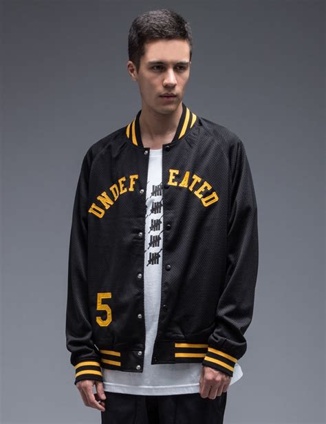 Undefeated Mesh Varsity Jacket Hbx Globally Curated Fashion And