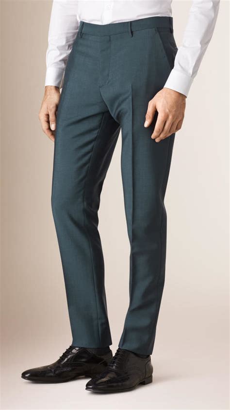 Burberry Slim Fit Wool Mohair Trousers 435 Burberry Lookastic