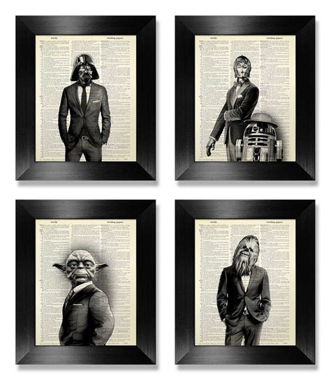 Star Wars Poster Film Star Wars Star Wars Wall Art Star Wars Kunst Art Print Set Wall Art