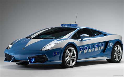 Widescreen Lamborghini Auto Della Polizia Italiana Hd Desktop Wallpaper