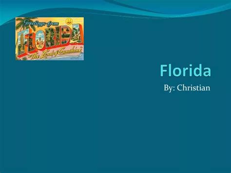 Ppt Florida Powerpoint Presentation Free Download Id5557895