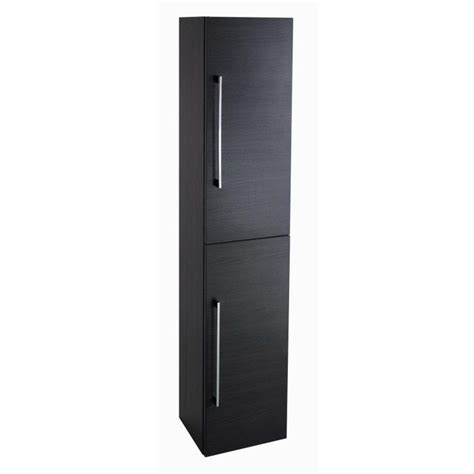 Free delivery over £40 to most of the uk great selection excellent customer service find everything for a.this floor standing cabinet has a slick white finish and would be an excellent storage solution for all your bathroom items. Moderno Black Ash Wall Hung Tall Bathroom Cabinet - 300mm ...