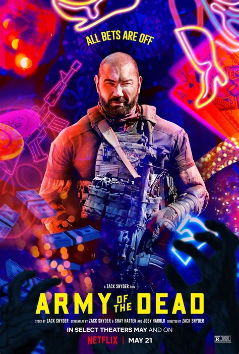 Army Of The Dead Dave Bautista Zack Snyder Movie Poster Lost Posters