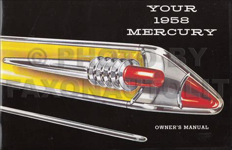 1958 Mercury Full Line Original Sales Brochure All Models