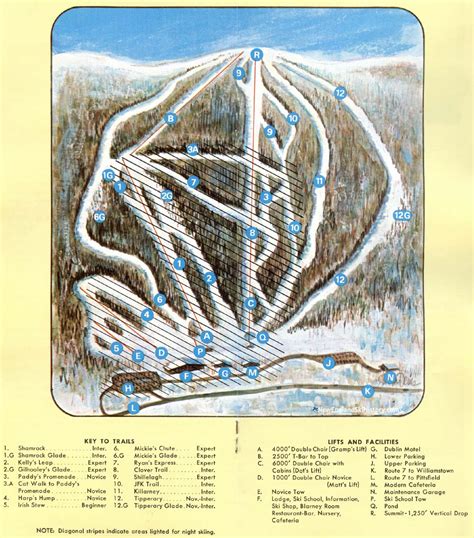 1971 72 Brodie Trail Map New England Ski Map Database