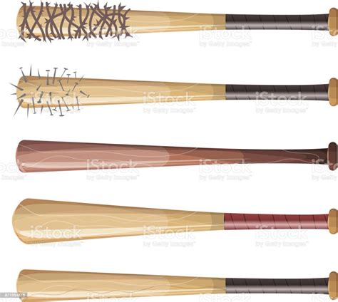 Baseball Bats Set Stock Illustration Download Image Now Istock