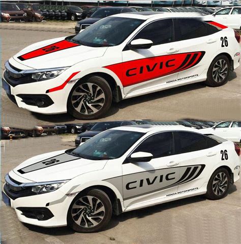 Honda Civic Car Sticker Design Honda Civic
