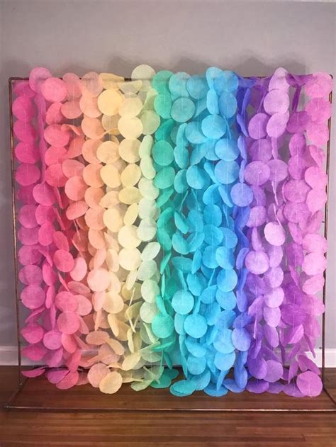 The Original Paper Circle Garland Pastel Rainbow Etsy Guirnalda De