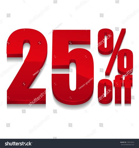 25 Percent Off Digits Stock Vector Illustration 139315652 Shutterstock