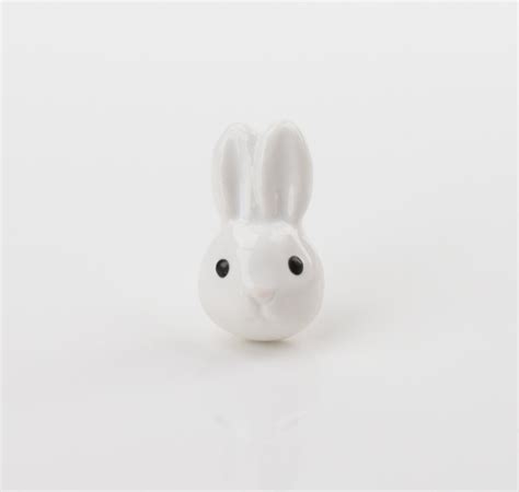 Rabbit Pin Ceramic Hare Brooch Animals Jewelry Rustic Pin Wild Etsy