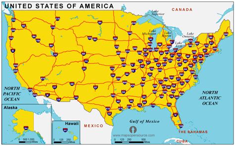 Free Usa Interstate Highways Map Interstate Highways Map Of Usa