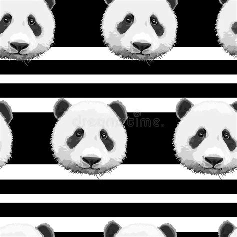 Cute Panda Illustration Vector Panda Baby Seamless Textile Design