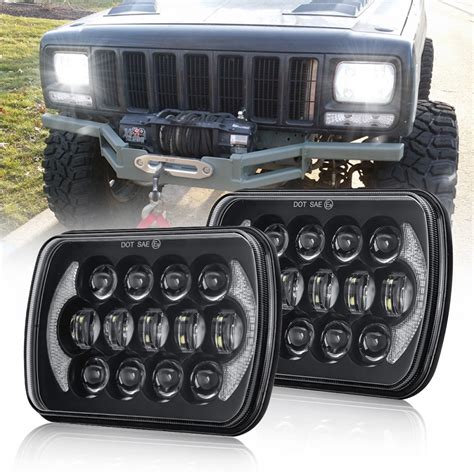 105w 5x7 7x6 Inch High Low Beam Led Headlights For Jeep Wrangler Yj