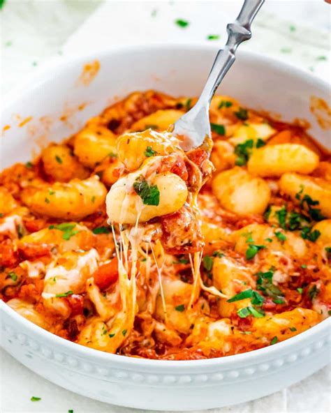 This Cheesy Gnocchi Bake Couldnt Be Any Easier Made With A Simple But