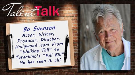 Talent Talk Interview Bo Svenson YouTube