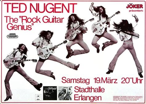 Ted Nugent Rock Guitar Genius Erlangen 1977 Konzertplakat 55500