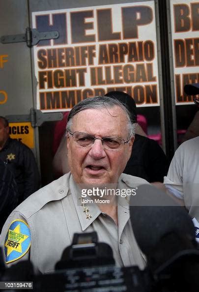 Maricopa County Sheriff Joe Arpaio Stands In Front Of His County Jail