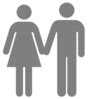 Man And Woman Heterosexual Icon Grey Clip Art At Clker Com Vector