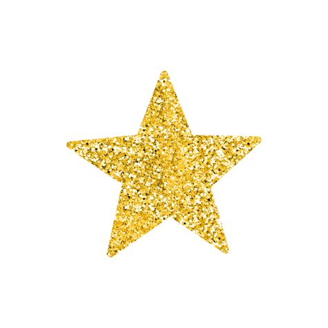 Yellow Glitter Star 14967598 Png