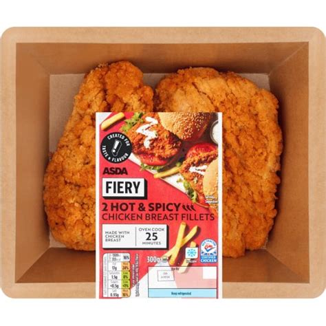 Asda Fiery 2 Hot And Spicy Chicken Breast Fillets 300g Compare Prices And Where To Buy Trolley