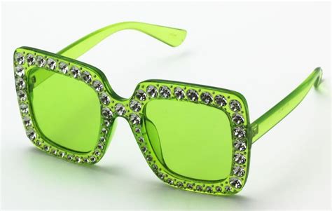 2018 new oversized square frame bling rhinestone sunglasses women fashion shades frame bling