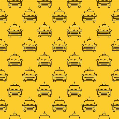 Seamless Pattern With Taxi Car Line Icon Vector Background 13271129