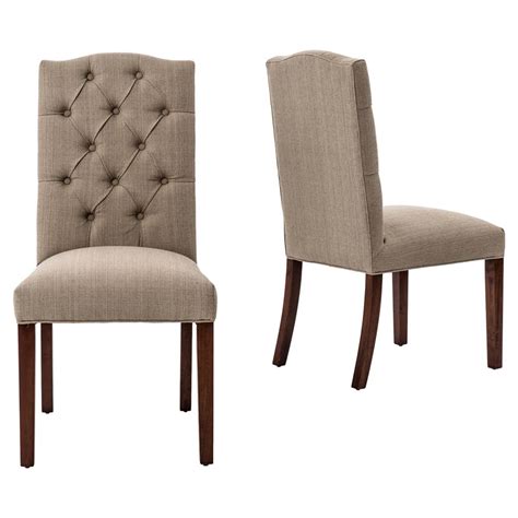 Buy top selling products like madison park brody wing dining chair in taupe (set of 2) and monarch specialties dining table. Jackie French Country Classic Tufted Taupe Dining Chair - PAIR