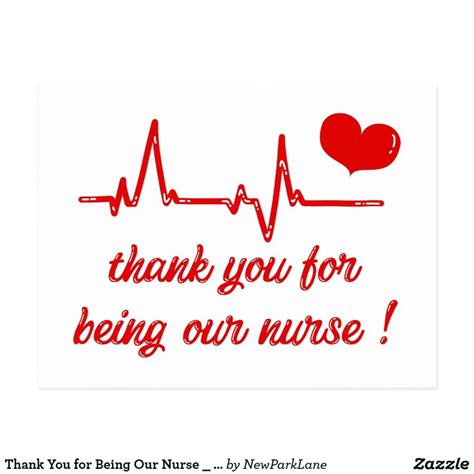 Thank You For Being Our Nurse Medical Thank You Postcard