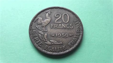Liberte Egalite Fraternite Die Alte 20 Francs Münze Aus Frankreich In