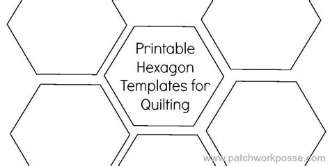 Printable Hexagon Template For Quilting Pdf Download Hexagon Quilt