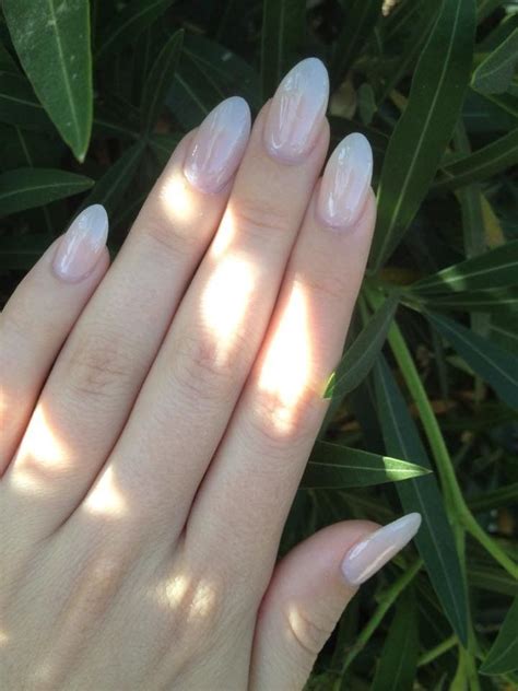 Natural Acrylic Almond Shaped Nails Done By Minh Yelp Classy