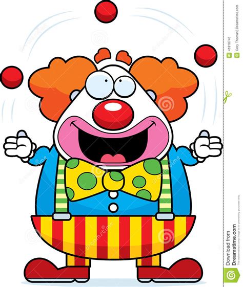 Karikatur Clown Juggling Vektor Abbildung Illustration Von Partei