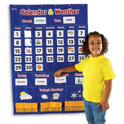 Learning Resources Calendar And Weather Pocket Chart Weathersf