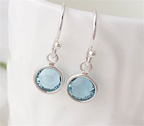 March Aquamarine Birthstone Earrings By Sophie Jones Jewellery